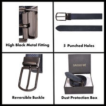 Load image into Gallery viewer, Sassora Genuine Leather Reversible Detachable Men&#39;s Buckle Belt
