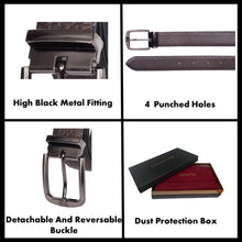 Load image into Gallery viewer, Sassora Premium Leather Reversible Detachable Buckle Men&#39;s Belt
