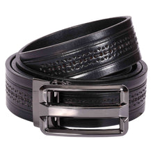 Load image into Gallery viewer, Sassora Stylish Genuine Leather Belt for Men – Designer Buckle, Embossed Detail, Gift-Ready Packaging
