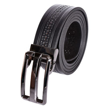Load image into Gallery viewer, Sassora Stylish Genuine Leather Belt for Men – Designer Buckle, Embossed Detail, Gift-Ready Packaging
