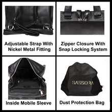 Load image into Gallery viewer, Sassora Premium Soft Leather Men &amp; Women Medium Backpack