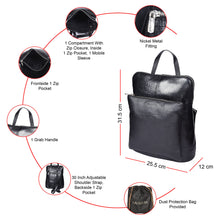 Load image into Gallery viewer, Sassora Premium Leather Classy Women Backpack
