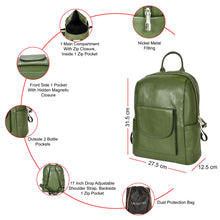 Load image into Gallery viewer, Sassora Genuine Leather Functional Backpack For Women's