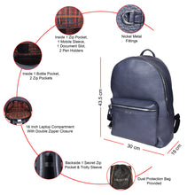 Load image into Gallery viewer, Sassora Premium Leather Men's 16" Laptop Backpack