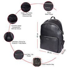 Load image into Gallery viewer, Sassora Premium Genuine Leather Executive Travel Laptop Backpack For Men's