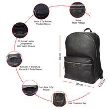 Load image into Gallery viewer, Sassora Premium Leather Men&#39;s 15&quot; Laptop Everyday&#39;s Backpack
