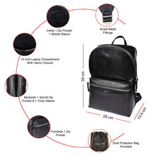 Load image into Gallery viewer, Sassora Premium Leather Men’s Laptop Backpack
