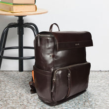 Load image into Gallery viewer, Sassora Premium Genuine Leather 15.5 Inch Laptop Backpack for Men