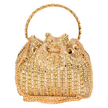 Load image into Gallery viewer, Sassora Stone &amp; Beads Embellished Party Bucket Bag