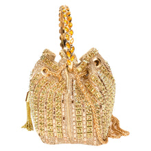 Load image into Gallery viewer, Sassora Stone &amp; Beads Embellished Party Bucket Bag