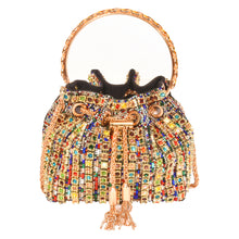Load image into Gallery viewer, SASSORA Embellished Multicolor Bucket Bag for Women Party &amp; Festive Handbag
