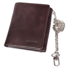 Load image into Gallery viewer, Sassora Premium Leather RFID Trifold Small Biker's Wallet