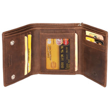 Load image into Gallery viewer, Sassora Premium Leather RFID Trifold Biker&#39;s Wallet
