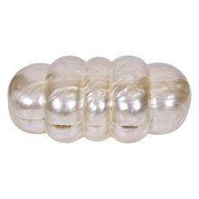 Load image into Gallery viewer, Sassora Pearl Cloud Fluted Acrylic Clutch for Women's with Detachable Gold Chain