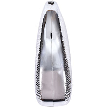 Load image into Gallery viewer, Sassora Metallic Seashell Frame Clutch for Women with Detachable Chain Strap