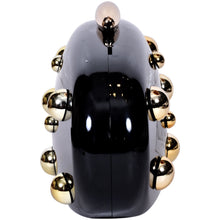Load image into Gallery viewer, Sassora Acrylic Studded Frame Clutch with Detachable Chain Strap