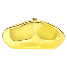 Load image into Gallery viewer, Sassora Sculpted Metallic Acrylic Frame Clutch for Women with Detachable Chain
