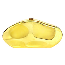 Load image into Gallery viewer, Sassora Sculpted Metallic Acrylic Frame Clutch for Women with Detachable Chain