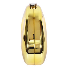 Load image into Gallery viewer, Sassora Sculpted Metallic Acrylic Frame Clutch for Women with Detachable Chain