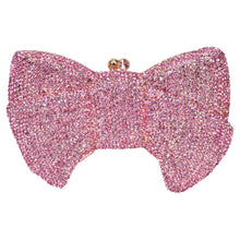 Load image into Gallery viewer, Sassora Crystal Rhinestone Bow Frame Clutch for Women with Detachable Chain Strap