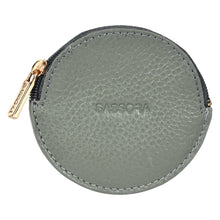 Load image into Gallery viewer, Sassora Genuine Leather Coin Pouch with Zipper Closure