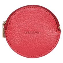 Load image into Gallery viewer, Sassora Celest Women’s Genuine Leather Coin Pouch with Zipper Closure
