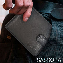 Load image into Gallery viewer, Sassora Casual, Formal Black Genuine Leather RFID Business Card Holder
