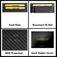 Load image into Gallery viewer, Sassora Genuine Premium Leather Unisex Small RFID Card Holder
