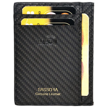 Load image into Gallery viewer, Sassora Genuine Premium Leather Unisex Small RFID Card Holder
