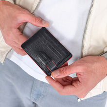 Load image into Gallery viewer, Sassora Genuine Leather RFID Card Holder Wallet for Men &amp; Women | 9 Card Slots, Flap Closure | Slim Wallet