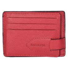 Load image into Gallery viewer, Sassora Genuine Leather RFID Card Holder Wallet for Men &amp; Women | 9 Card Slots, Flap Closure | Slim Wallet