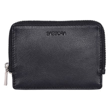 Load image into Gallery viewer, Sassora Premium Leather Zip Closure Unisex Travel Card Holder Pouch
