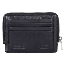 Load image into Gallery viewer, Sassora Premium Leather Zip Closure Unisex Travel Card Holder Pouch
