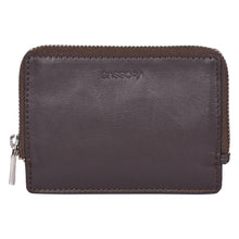 Load image into Gallery viewer, Sassora Premium Leather Zip Closure Unisex Travel Card Holder Pouch
