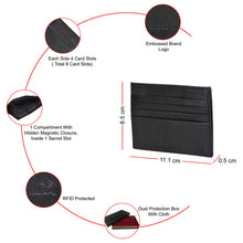 Load image into Gallery viewer, Sassora Premium Leather Unisex Pocket Friendly RFID Card Holder
