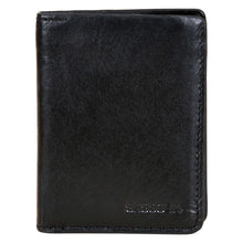 Load image into Gallery viewer, Sassora Black leather wallet with &#39;Sassora&#39; branding on a white background
