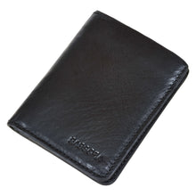 Load image into Gallery viewer, Sassora Black leather wallet on a white background
