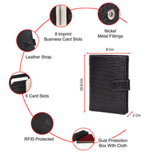 Load image into Gallery viewer, Sassora Premium Leather Unisex Snap Closure RFID Card Wallet
