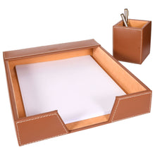 Load image into Gallery viewer, Sassora Premium Leather Deskset For Home And Office
