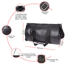 Load image into Gallery viewer, Sassora Genuine Leather Duffle Gym Bag for Men and Women