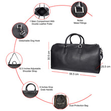 Load image into Gallery viewer, Sassora Premium Leather Unisex Large Duffle Bag For Travel
