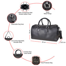 Load image into Gallery viewer, Sassora Premium Leather Unisex Duffle Bag For Travel (Medium Size)
