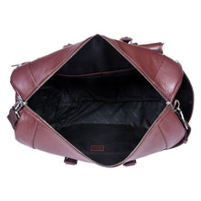 Load image into Gallery viewer, SASSORA Genuine Leather with Shoe Compartment Travel Duffle Bag
