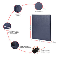 Load image into Gallery viewer, Sassora Premium Leather File Folder – Compact A4 Organizer for Professionals
