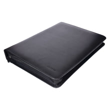 Load image into Gallery viewer, Sassora Premium Genuine Leather File Folder Organizer – Unisex Travel Document Holder with Ring Binder &amp; Exam Clip
