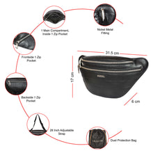 Load image into Gallery viewer, Sassora Premium Leather Unisex Fanny Pack Waist Bag
