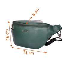 Load image into Gallery viewer, Sassora Premium Leather Unisex Medium Waist Pouch Fanny Pack
