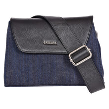 Load image into Gallery viewer, Sassora Leather &amp; Denim Material Unisex Waist Pouch
