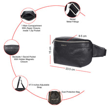 Load image into Gallery viewer, Sassora Premium Leather Unisex Fanny Pack Waist Bag
