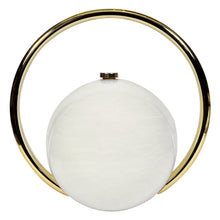 Load image into Gallery viewer, Sassora Women Spherical Acrylic Globe Handbag with Circular Gold Ring Handle